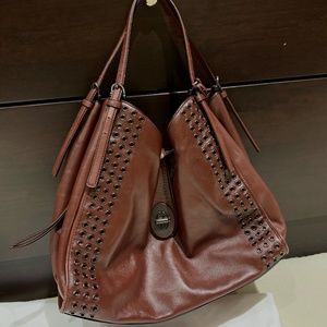 Coach Madison Grommet Carlyle Brown Leather Hobo